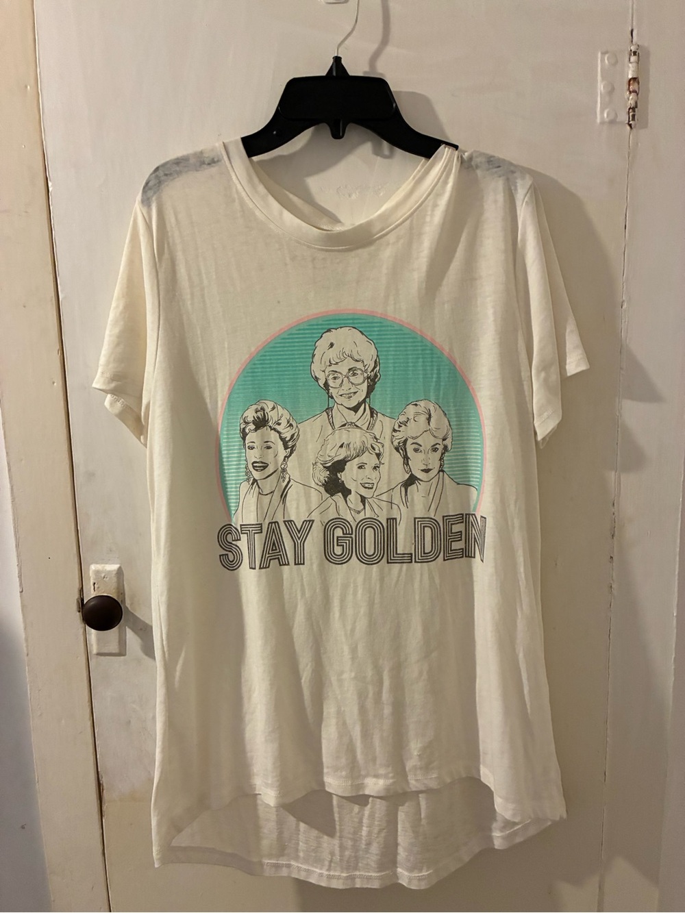 Women's Size XL The Golden Girls Stay Golden White T-Shirt Top Shirt Clothes